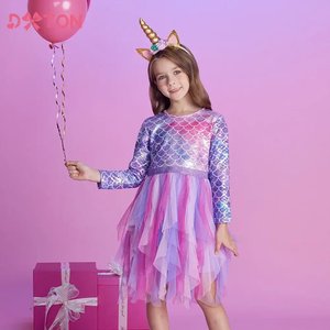 Costume de sirène pour enfant pour anniversaire, déguisement, robe enfant sirène - Product Image 3