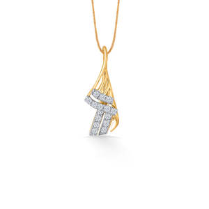 Luminous Drift <b>Gold</b> & Diamond Pendant <b>Set</b> for Women-Fine <b>Jewelry</b> - Product Image 2