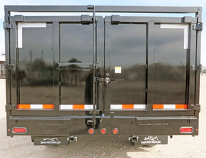 Buy 8x16 dump trailer for sale 8x16 Gooseneck Telescopic I-Beam Dump Trailer 4FT High Sides Dual 7000LB Axles 14000 GVWR Heavy - Product Image 1