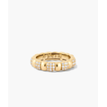 Bague Charlotte Romantique Plaqué Or 18K Tendance avec Incrustation de Diamants Pavé sur Cuivre Style Éternité avec Forme de Diamant Taillé - Product Image 2