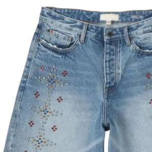 Haute qualité et faible taux Denim court nouveau Design Denim court pour hommes hommes été entraînement Style Shorts Denim strass Shorts - Product Image 4