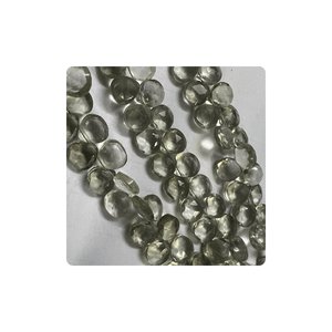 Cuentas de piedras preciosas de cuarzo amatista verde Natural genuina de calidad superior 4mm forma de corazón Briolette 7mm 8 pulgadas para la fabricación de joyas - Product Image 4