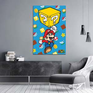 Modern Super Mario Block Jump <b>Poster</b> Paper Design for Birthday Occasions - Product Image 3