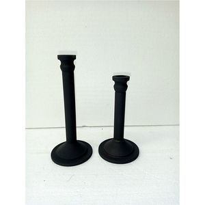 Factory Direct Modern Iron Candle Holder | Matte <b>Black</b> Powder Coated Metal <b>Candelabra</b> Decorative Candle Stand for Hotel & Events - Product Image 2