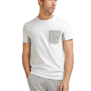 เสื้อยืดแขนสั้นสำหรับผู้ชายผ้าฝ้าย/ใยไผ่ระบายอากาศได้ดีป้องกันรอยยับของ2025 - Product Image 1