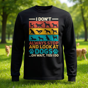 Vintage Long Sleeve <b>T</b>-<b>Shirt</b> for <b>Dog</b> Owners <b>Dog</b> Lover Outfit Multiple Types Available-Promotional <b>Dog</b> <b>T</b>-<b>Shirts</b> - Product Image 3