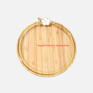 Tabla de servir de madera de alta calidad, manijas de asta elegantes, decoración ecológica para el hogar, bandeja para servir para tabla de quesos, Catering - Product Image 6