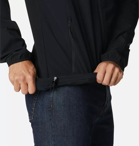 Softshell personalizado de estilo informal, trabajo de poliéster, calentamiento duradero, negro, de talla grande, a prueba de viento, para hombre - Product Image 6