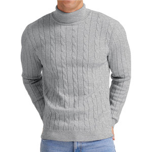 Pull à col roulé pour hommes Smart Fit pull chaud mode hiver doux Slim Fit décontracté à manches longues tendance respirant - Product Image 1