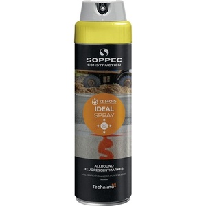 Acrylic <b>Paint</b>-IDEAL Neon Yellow Marking Spray 500 ml Spray Can by SOPPEC - Product Image 1