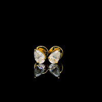 Boucles d'oreilles en diamant de laboratoire CVD taille émeraude de 3 carats avec or massif 10 carats pour femmes et filles - Mariage et soirée