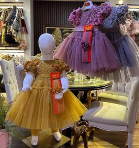 2024 primavera bebé niña vestido de novia bordado a mano de algodón para niños vestido de novia de verano - Product Image 1