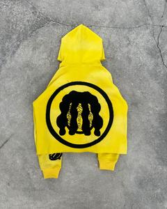 2025 nouveau goutte épaule plaine recadrée à capuche mode en détresse acide lavé grande taille hommes sweats à capuche et sweats grande taille - Product Image 2