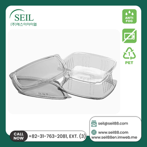 กล่องพลาสติก PET แบบใสขนาด440มล. สำหรับเก็บอาหารรีไซเคิลเกรดอาหารเกรดอาหาร SL-L8เกรดพรีเมียม - Product Image 5