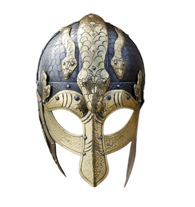 Casco Vikingo Normando de Acero Endurecido Medieval, Auténtico Casco Histórico de Guerrero, Casco Tradicional de Caballero Medieval Normando - Product Image 1