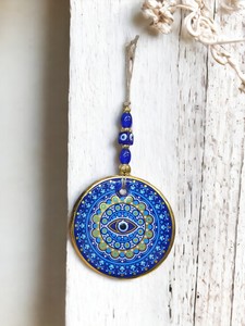 Ojo Turco DAFNI de 13 CM, Hecho a Mano, con Relieve, Magnético, de Vidrio, Tradicional, Promocional, Novedoso, para Decoración de Pared - Product Image 5