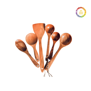 Juego de utensilios de madera Utensilios de cocina naturales Juego de cocina de madera sostenible Precio directo de fábrica OEM al por mayor - Product Image 5