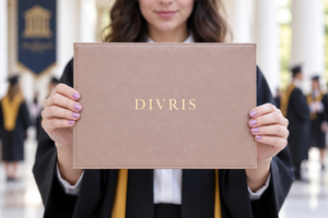 Carpeta de Presentación de Cuero PU, Porta Certificados con Borde Dorado Opaco, Cubierta para Diploma para Logros en Gestión Empresarial - Product Image 3
