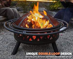 Decorative Modern Steel <b>Fire</b> Pits Freestanding <b>Portable</b> 9999 BTU for Open Area Heating Garden Outdoor Relaxation Use Wholesale - Product Image 5