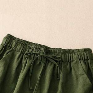 Shorts Bermuda d'été pour femmes, décontractés, taille mi-haute, pour adolescentes, pantalon respirant, séchage rapide, taille élastique, sportif, 100% coton, course à pied - Product Image 2