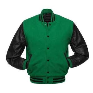 Veste de baseball d'hiver pour homme de haute qualité, sur mesure, vente en gros, vestes universitaires brodées, devant en toile - Product Image 2
