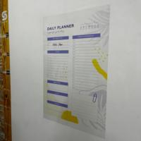Planificateur quotidien pliable StaticPaper modèle 2024-8684111292206, organisateur réutilisable, tableau blanc électrostatique effaçable à sec, facile à nettoyer