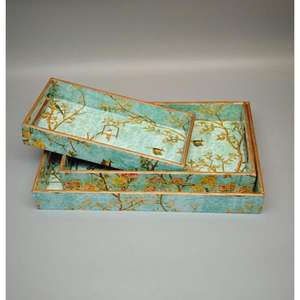 ถาดเสิร์ฟไม้สำหรับร้านอาหารและโรงแรม ออกแบบเองได้ ชุดของขวัญสำหรับเสิร์ฟอาหาร ทำจาก MDF ราคาขายส่ง ตกแต่งสวยงาม ทนทาน - Product Image 2