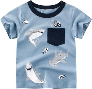 Children's Short-sleeved Knitted 100% Cotton T-shirts for Boys and Girls Summer <b>Clothes</b> Quick Dry Breathable - Product Image 3