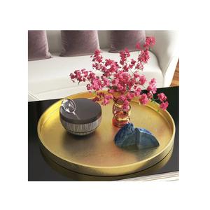 Plateau en fonte d'aluminium avec poignée florale Plateau en métal Finition personnalisée Design avec plateau de service en métal fait main de haute qualité - Product Image 5