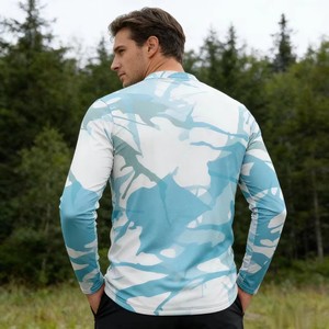 Maillot de pêche personnalisé en sublimation, anti-humidité, imprimé camouflage, pour la pêche en plein air, la randonnée, les tournois, protection anti-UV - Product Image 5