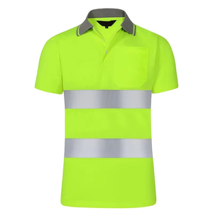 Cheap Custom Logo Reflective Casual Workwear Jersey Man for Polo <b>Shirt</b> Reflective Coverall Button <b>Pocket</b> Solid Road Safety Vest - Product Image 6