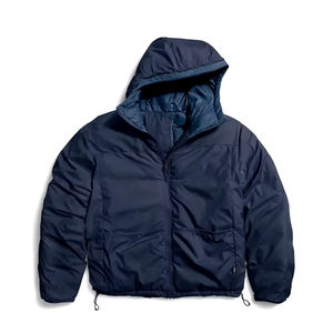 Veste d'hiver décontractée pour hommes, tissu en toile à col montant ultraléger et à capuche brillant de grande taille pour l'extérieur High Street - Product Image 1