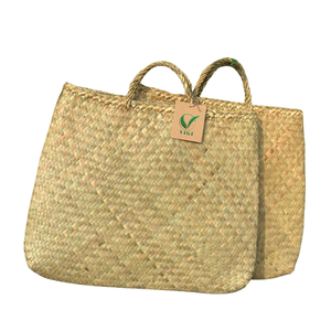 กระเป๋าโท้ทหญ้าสานด้วยมือจากเวียดนามงานฝีมือเชิงนิเวศแบบดั้งเดิมสำหรับการช้อปปิ้งในตลาดวันชายหาดและสไตล์ที่ยั่งยืน - Product Image 2