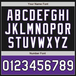 Personalizado negro blanco-púrpura bombardero Varsity Letterman dos tonos cremallera chaqueta cortavientos Streetwear vintage hombres Varsity chaqueta - Product Image 3