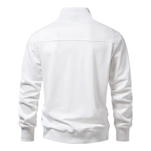 Men's Cotton Half Zipper Pullover Jacket Spring and Autumn Stand-Up Collar Loose Casual Design with OEM Service - Product Image 6