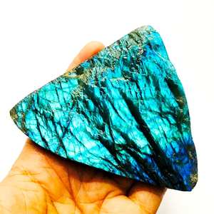 Large Blue Flashy Labradorite Druzy Gemstone ! Natural Labradorite Polished Druzy Loose Stone (988 Carat) - Product Image 5