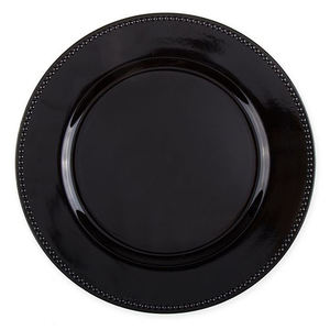 Placa de carga de hierro y metal, vajilla de mesa, mesa de comedor, placa de carga, borde punteado, bandeja de servicio clásica - Product Image 1