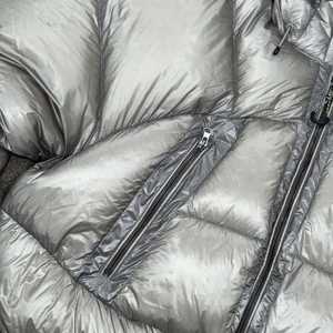 Men's High Shine Glossy Puffer <b>Jacket</b> Metallic Chrome Winter Coat Hooded <b>Padded</b> Outerwear <b>Waterproof</b> Bubble <b>Jacket</b> - Product Image 3