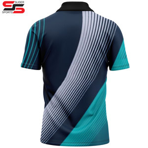 เสื้อโปโลผู้ชายแบบแห้งเร็ว พิมพ์ลายโลโก้แบบซับลิเมชั่นเต็มตัว ระบายอากาศได้ดี เหมาะสำหรับกีฬากอล์ฟ - Product Image 2