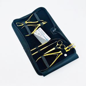 ชุดฝึกอบรมต่อผมระดับมืออาชีพสำหรับนักเรียน คีมสแตนเลสเกรดผ่าตัดชุบทอง  รับทำโลโก้ตามสั่ง - Product Image 3