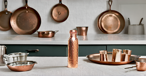 Recipiente de cobre martillado hecho a mano, botella de agua, accesorios para beber para reducir la ingesta de azúcar y disfrutar de beneficios para la salud al instante - Product Image 4