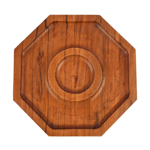 Plateaux en bois massif de forme hexagonale, nouveauté, qualité supérieure, grande taille, idéaux pour les hôtels, les fêtes de mariage, la vaisselle - Product Image 4