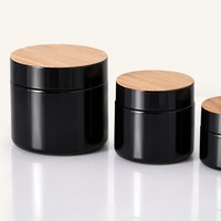 Soins de la peau personnalisables couvercles de bocaux en verre violet foncé noir UV nouvelles tailles de modèle 10g 15g 30g 50g 100g 150g 200g pour crème pour le visage