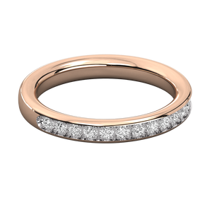 แหวนเพชรแล็บโกรว์ทอง 9K สำหรับผู้หญิง ดีไซน์ Eternity Band ทองคำขาว 18K ประดับเพชรทรง Princess Cut พร้อมใบรับรอง สำหรับงานแต่งงาน - Product Image 3