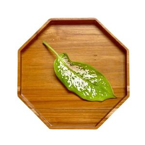 Usine personnalisée naturel décoratif bambou plante écologique forme irrégulière teck couleur commode plateau pour cuisine Camping - Product Image 1