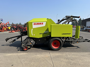 Presse à balles rondes Claas Rollant 355RC Uniwrap, équipement agricole - Product Image 1