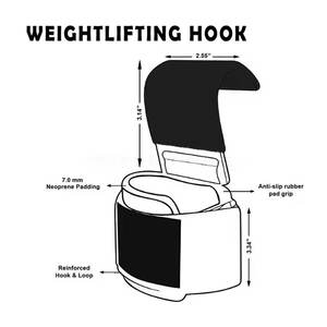 MOQ Based Hook Straps From Pakistan Makers With Options For Strength Training Equipment Power Lifting Hook - Product Image 6