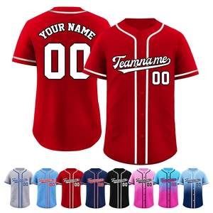 Custom Baseball Jersey High Quality Sublimation Printed Wholesale Baseball Softball Number & Name Jersey <b>Uniform</b> - Product Image 4