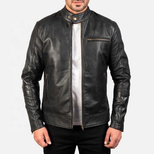 Chaqueta de cuero PU sólido para hombre de alta calidad, color personalizable, MOQ bajo, precio razonable, chaqueta moderna para hombre - Product Image 3