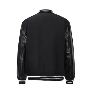 Custom Patches Wool Jackets Leather Sleeves Wholesale Letterman College Men's Jackets